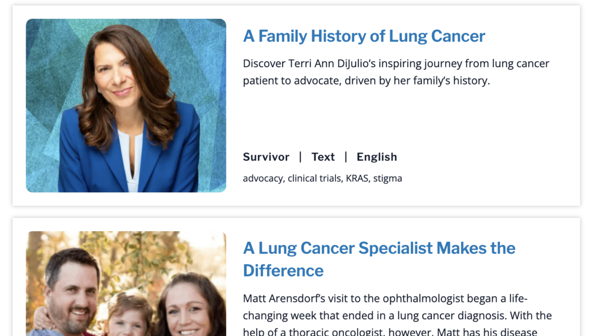 3 stories of people living with lung cancer